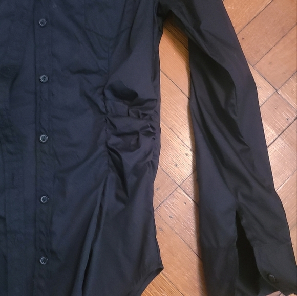 FRESH BREWED LOS ANGELES LONDON 100% AUTHENTIC BLACK BUTTON DOWN SHIRT NWOT - Picture 7 of 10